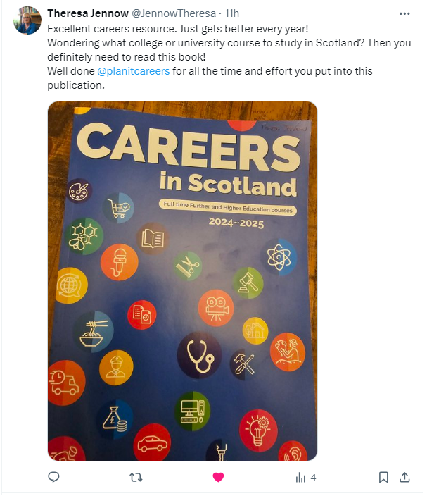 Careers in Scotland Testimonial on X (Formerly Twitter)